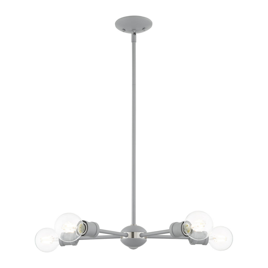 Livex Lansdale 46135-80 Pendant Light - Nordic Gray w/ Brushed Nickels