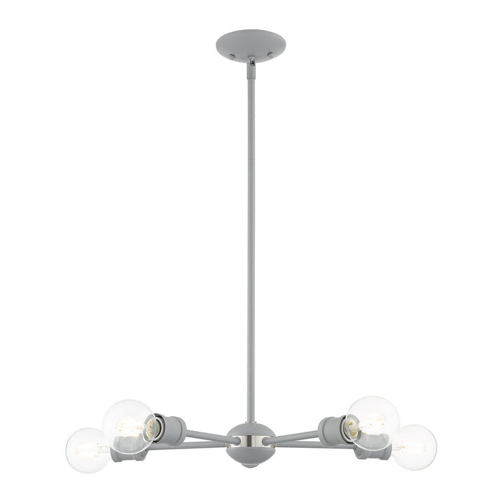 Livex Lansdale 46135-80 Pendant Light - Nordic Gray w/ Brushed Nickels