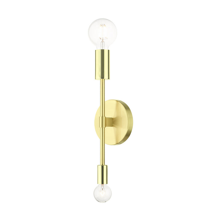 Livex Blairwood 46438-12 Wall Sconce Light - Satin Brass w/ Polished Brasss