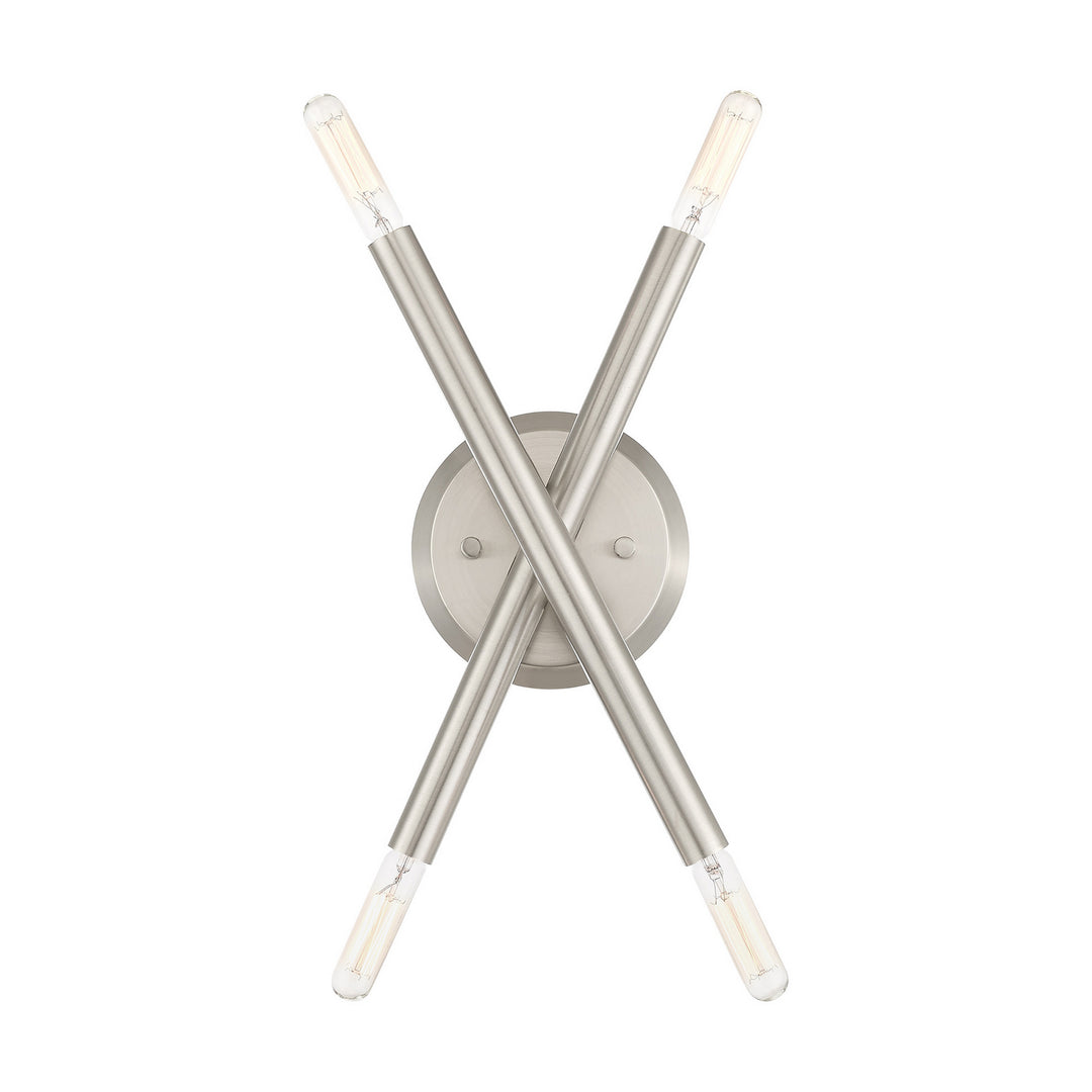 Livex Soho 46772-91 Wall Sconce Light - Brushed Nickel