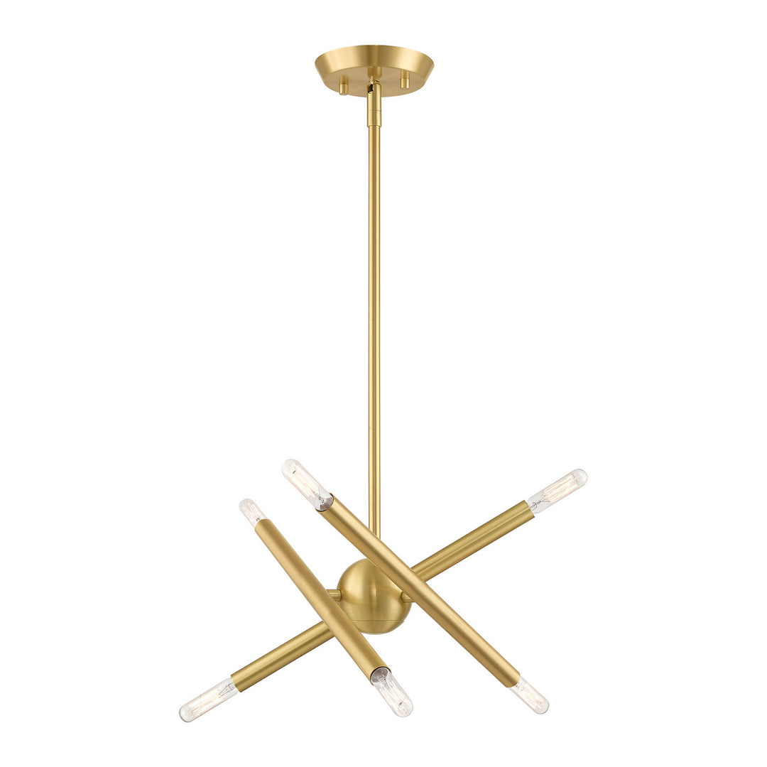 Livex Soho 46773-12 Chandelier Light - Satin Brass