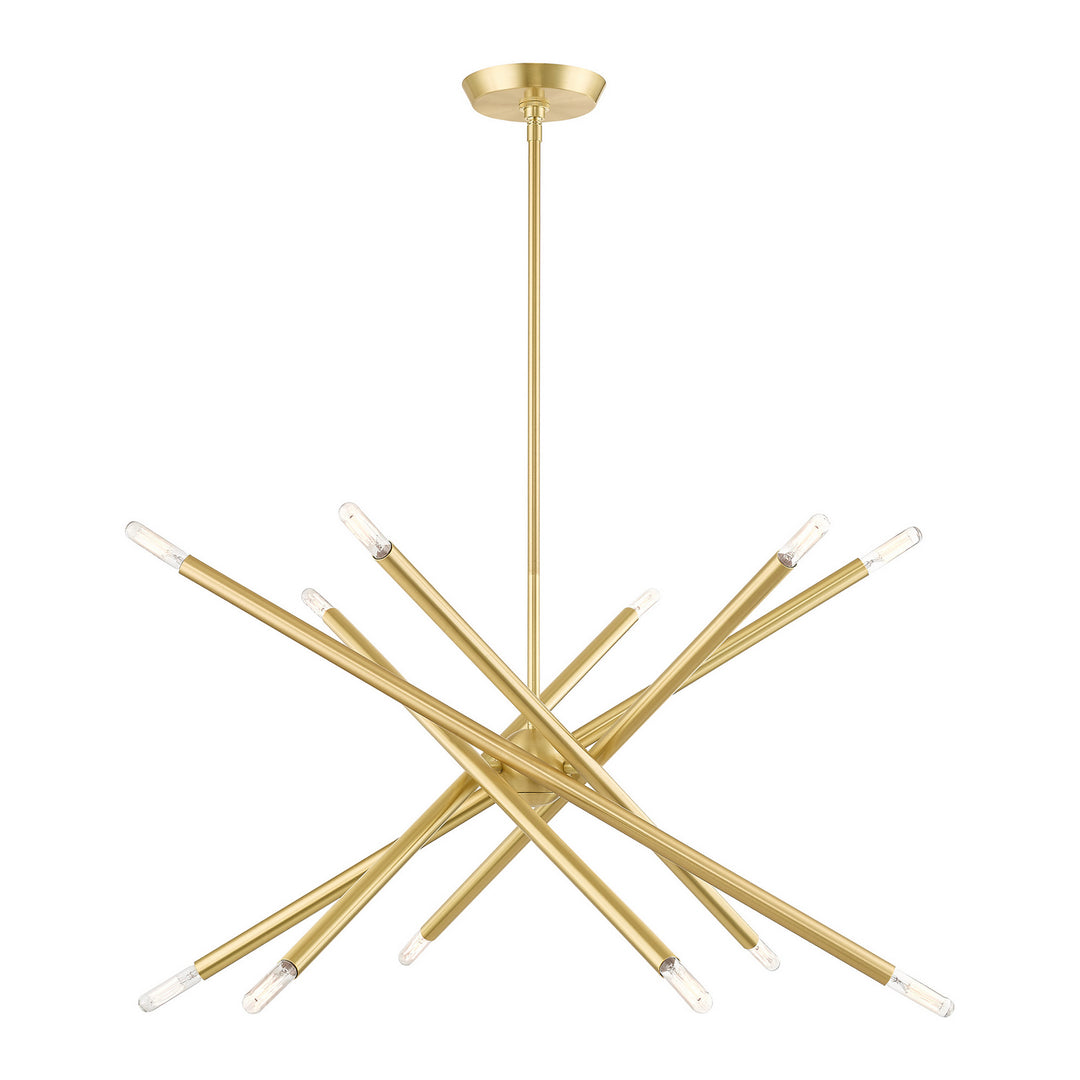 Livex Soho 46776-12 Chandelier Light - Satin Brass