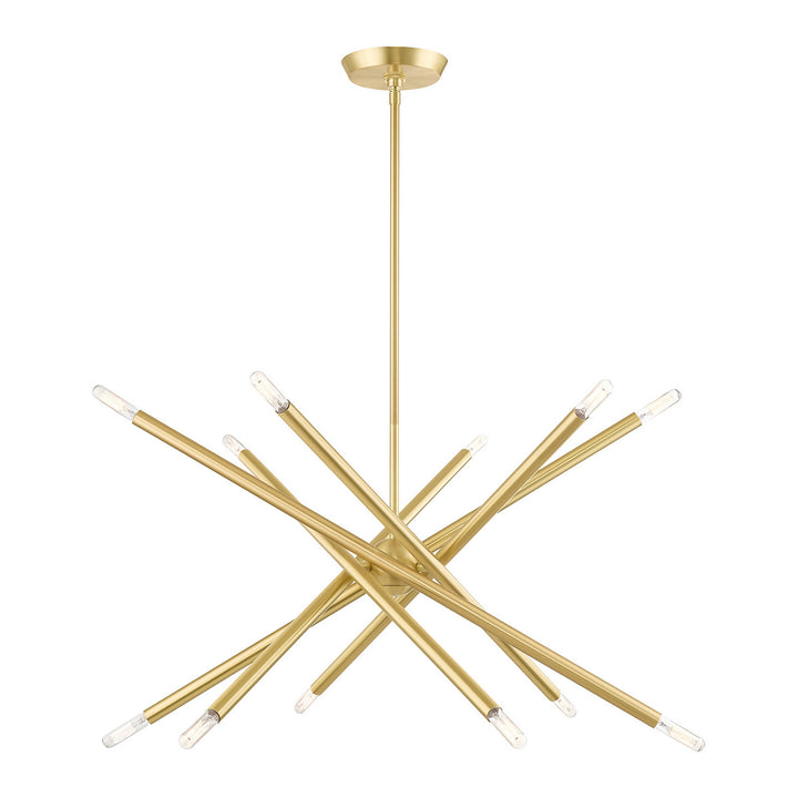 Livex Soho 46776-12 Chandelier Light - Satin Brass