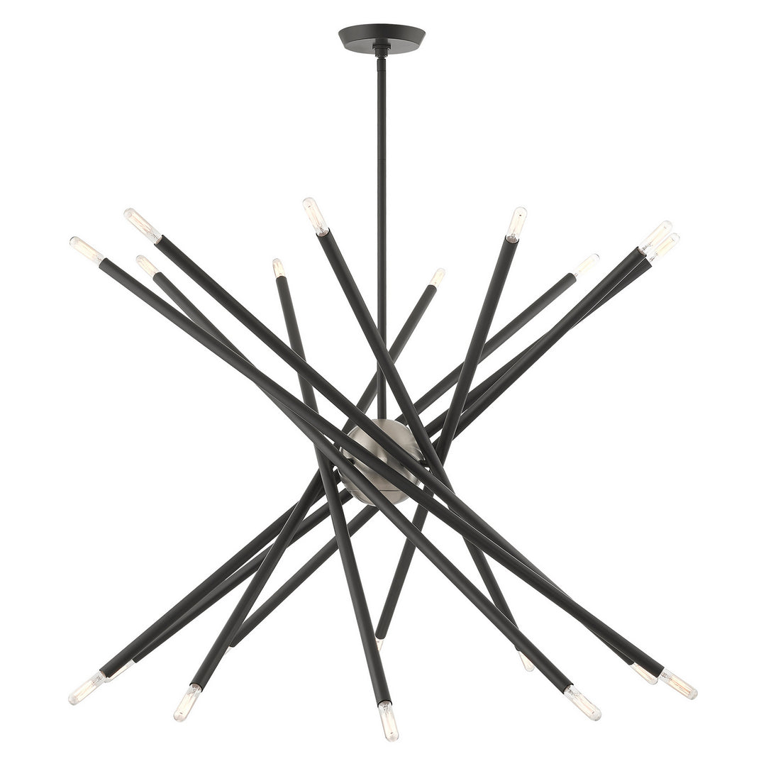 Livex Soho 46779-76 Chandelier Light - Scandinavian Gray w/ Brushed Nickels