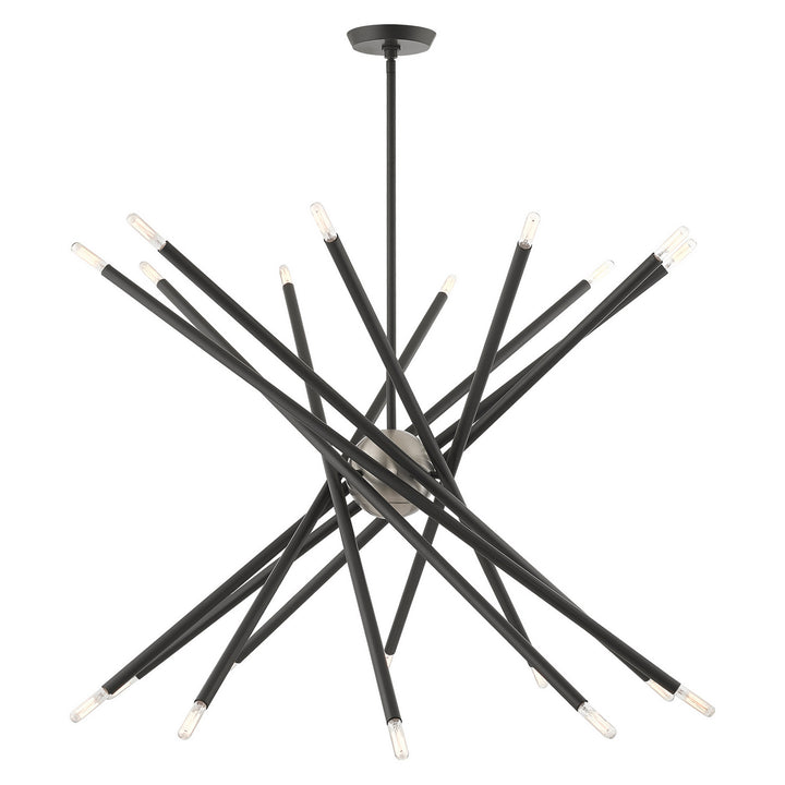 Livex Soho 46779-76 Chandelier Light - Scandinavian Gray w/ Brushed Nickels