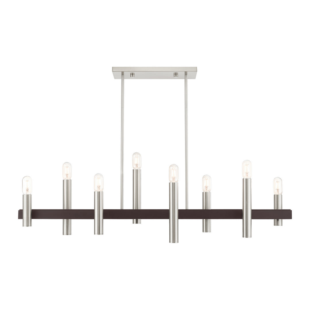Livex Helsinki 46868-91 Pendant Light - Brushed Nickel w/ Bronzes