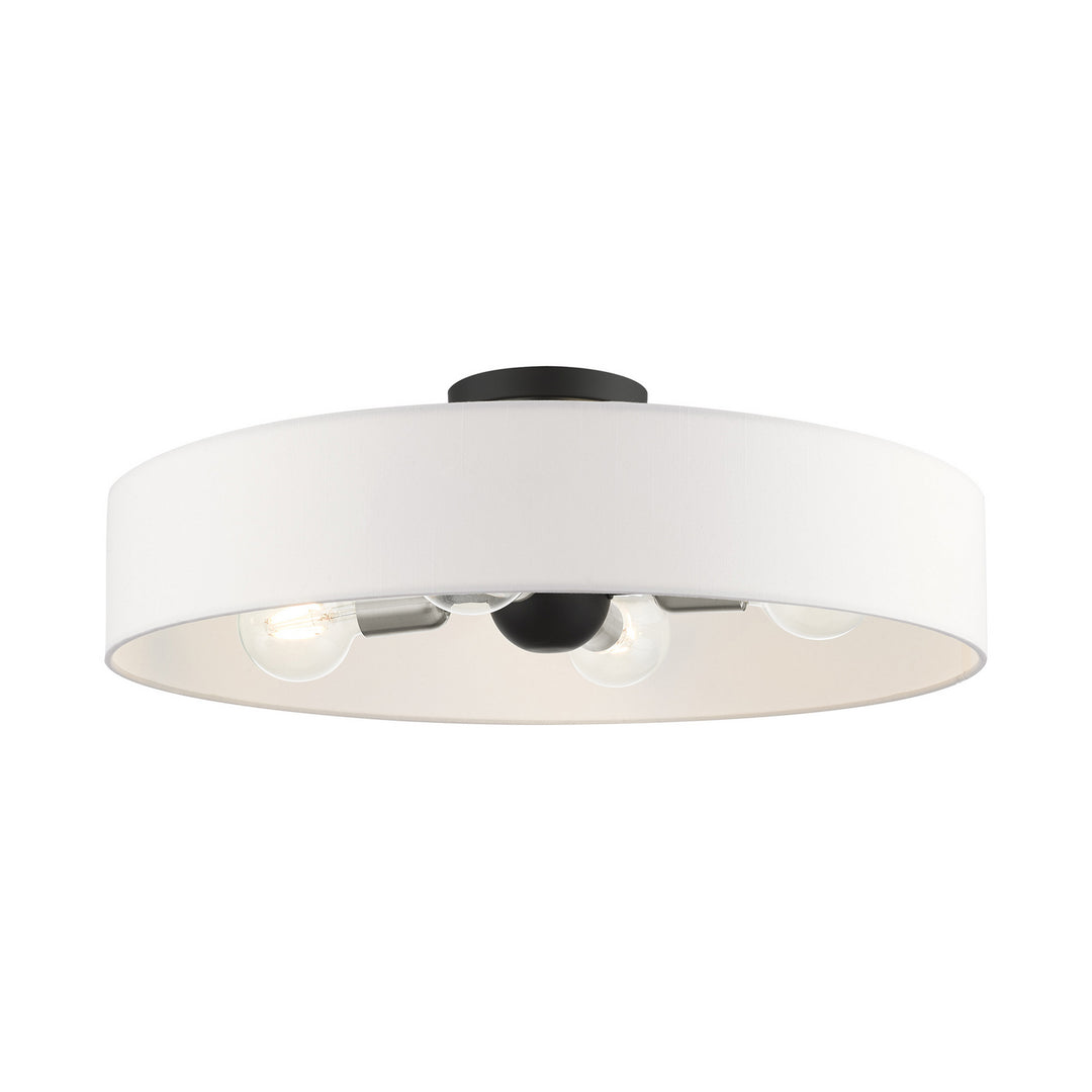 Livex Venlo 46928-04 Ceiling Light - Black w/ Brushed Nickels