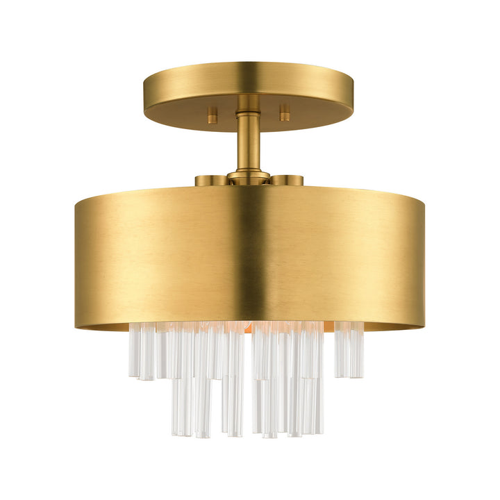 Livex Orenburg 48872-08 Ceiling Light - Natural Brass