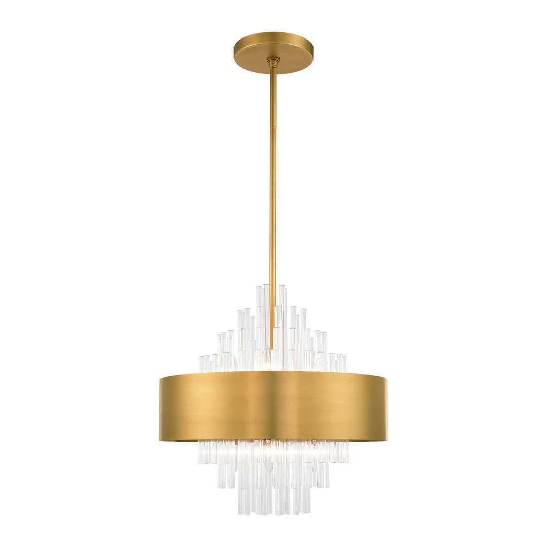 Livex Orenburg 48874-08 Pendant Light - Natural Brass