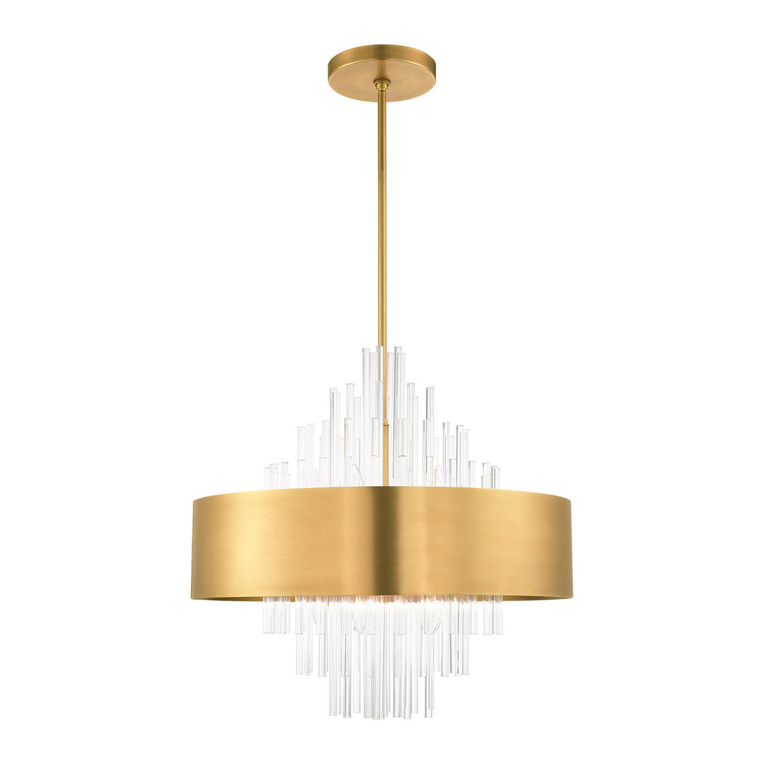 Livex Orenburg 48876-08 Chandelier Light - Natural Brass