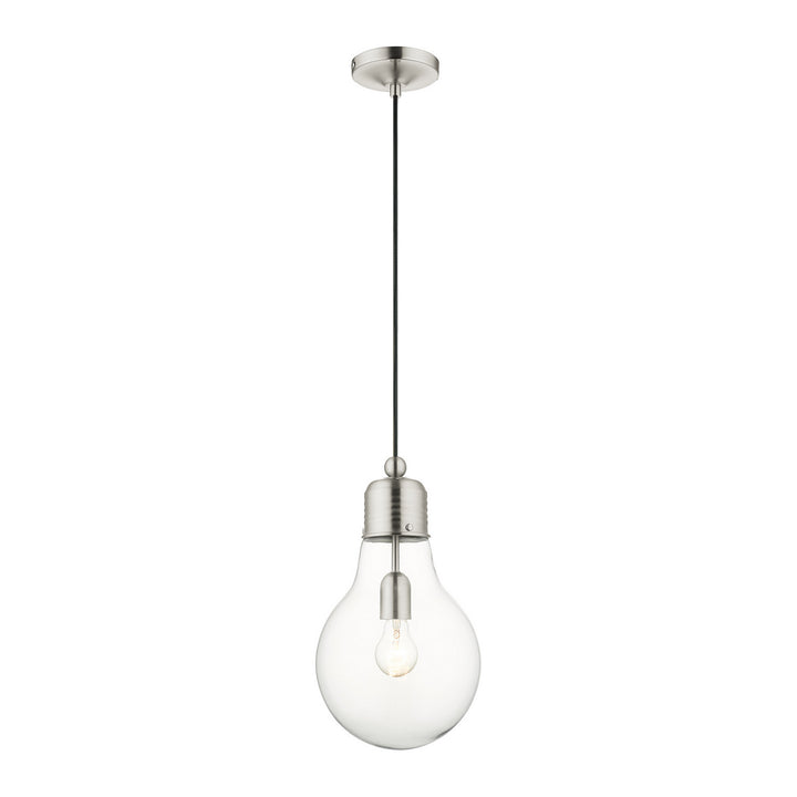 Livex Hand Blown Art Glass Mini Pendants 49092-91 Pendant Light - Brushed Nickel