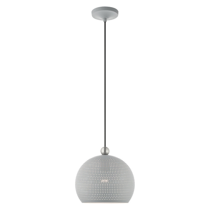 Livex Dublin 49100-80 Pendant Light - Nordic Gray w/ Brushed Nickels
