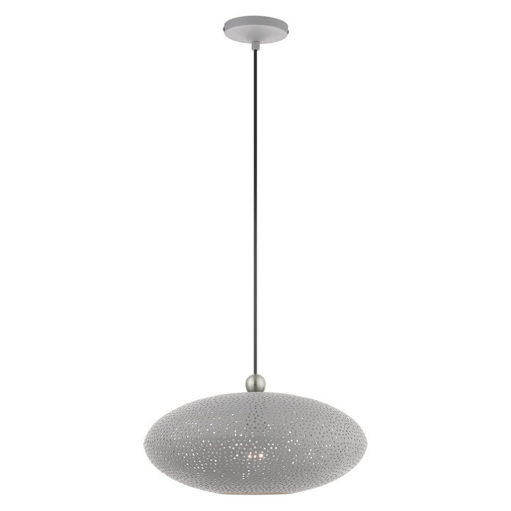 Livex Dublin 49102-80 Pendant Light - Nordic Gray w/ Brushed Nickels