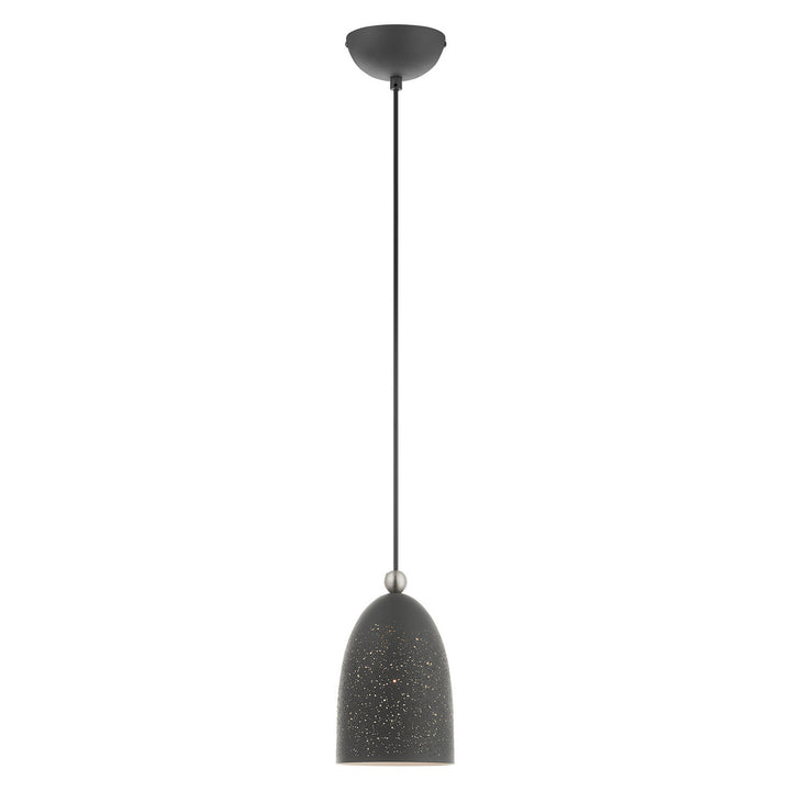 Livex Arlington 49107-76 Pendant Light - Scandinavian Gray w/ Brushed Nickels