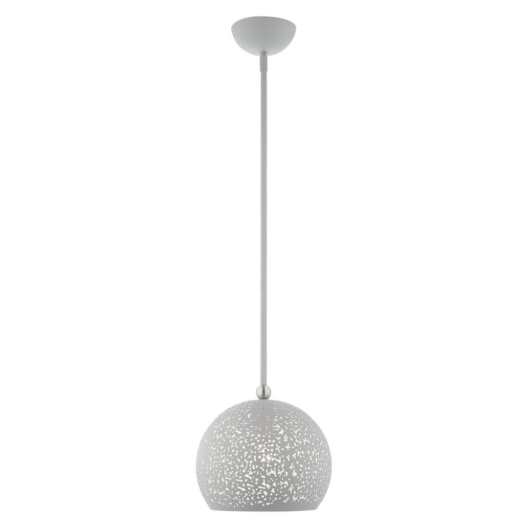 Livex Charlton 49181-80 Pendant Light - Nordic Gray w/ Brushed Nickels