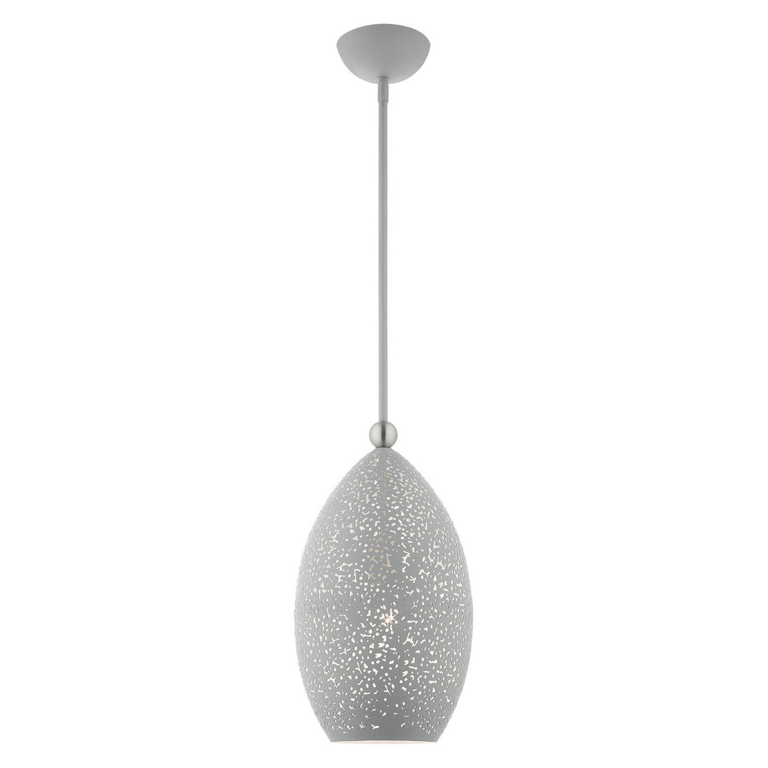 Livex Charlton 49182-80 Pendant Light - Nordic Gray w/ Brushed Nickels