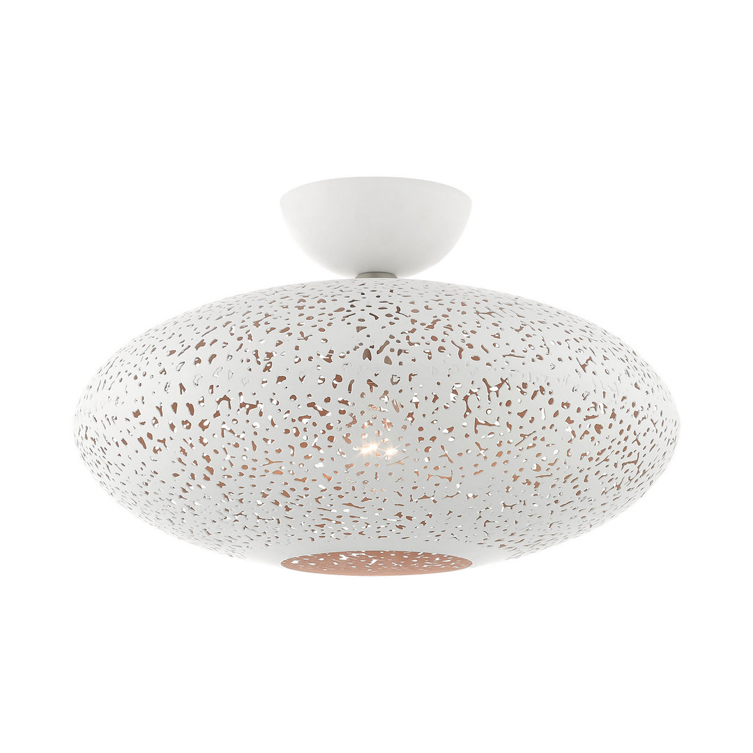 Livex Charlton 49183-03 Ceiling Light - White w/ Brushed Nickels