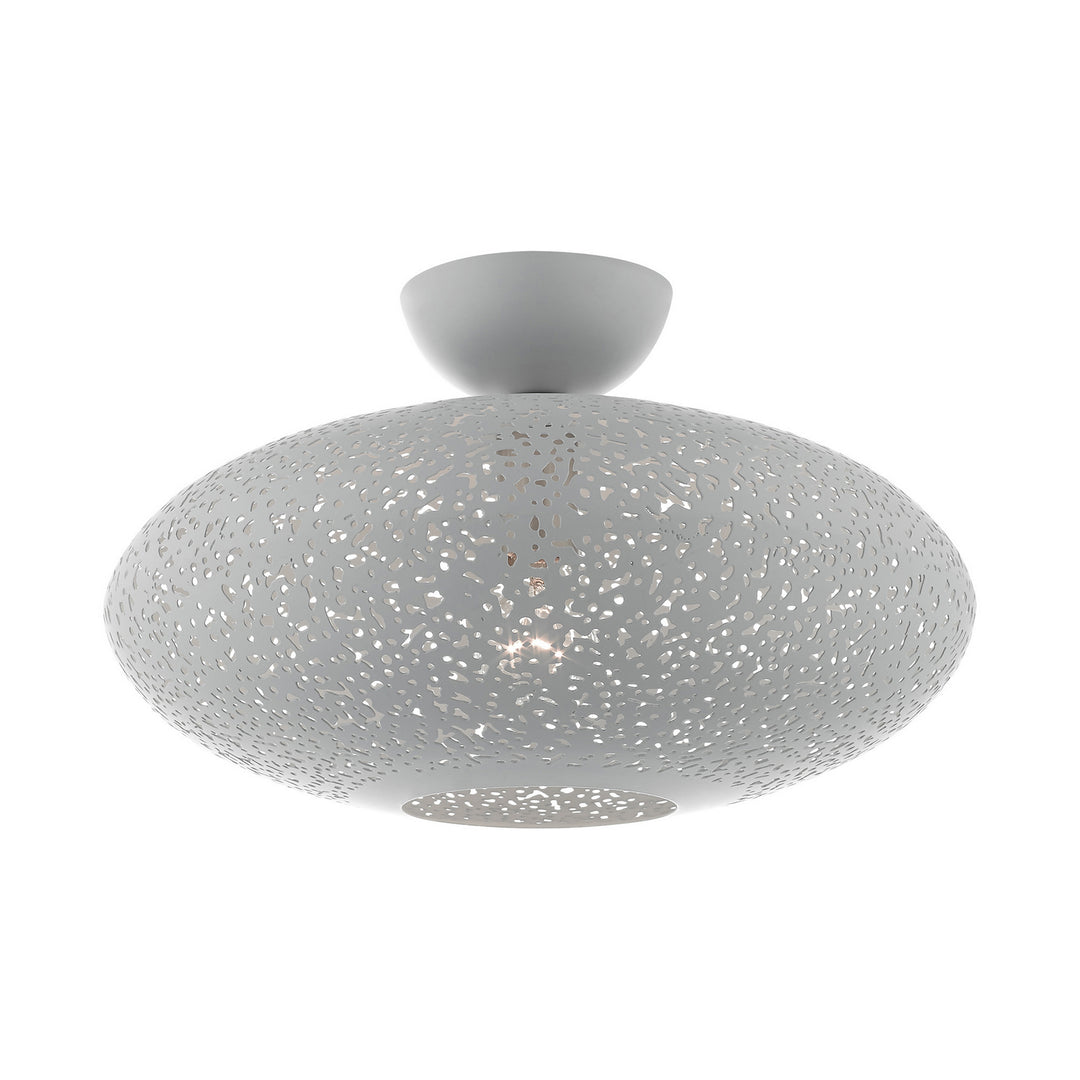 Livex Charlton 49183-80 Ceiling Light - Nordic Gray w/ Brushed Nickels