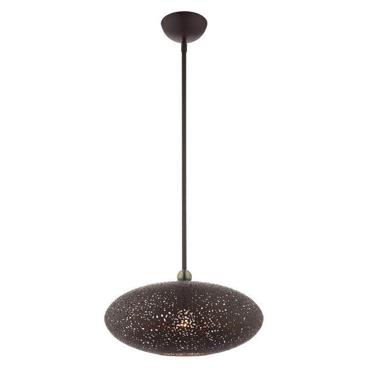 Livex Charlton 49184-07 Pendant Light - Bronze w/ Antique Brasss