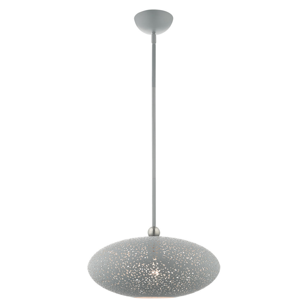 Livex Charlton 49184-80 Pendant Light - Nordic Gray w/ Brushed Nickels