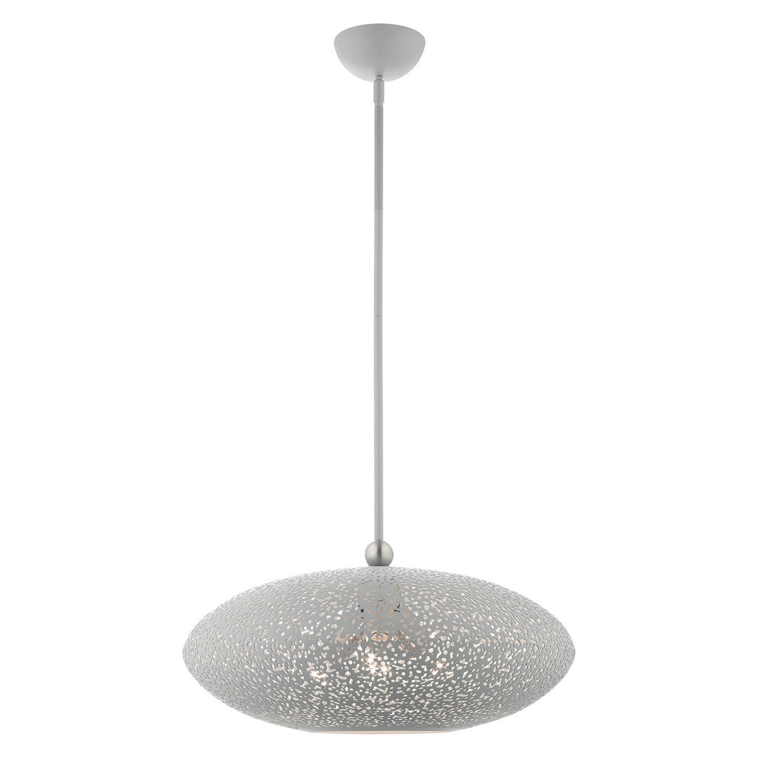 Livex Charlton 49185-80 Pendant Light - Nordic Gray w/ Brushed Nickels