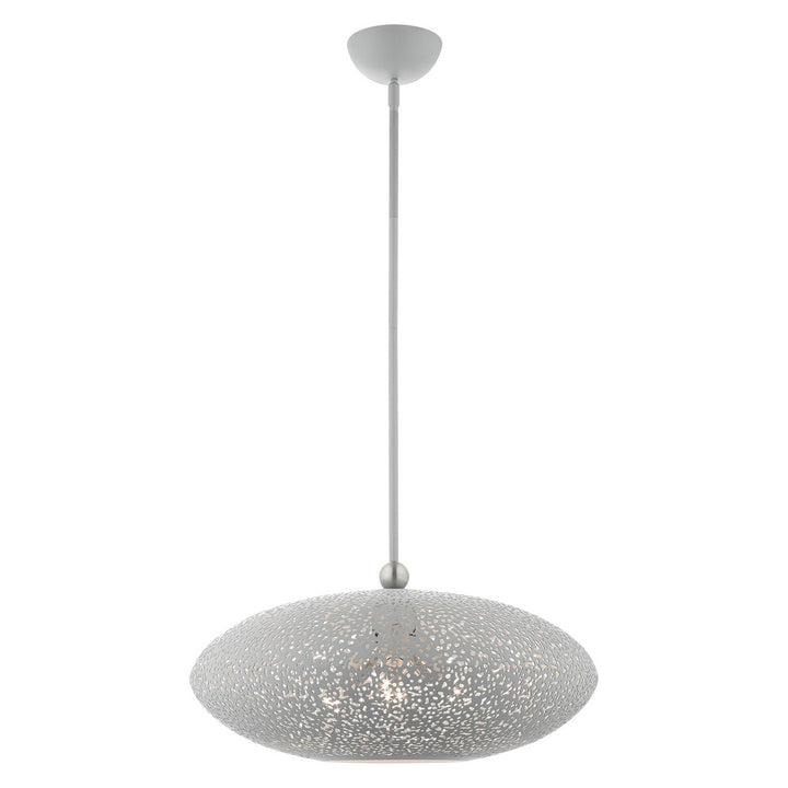 Livex Charlton 49185-80 Pendant Light - Nordic Gray w/ Brushed Nickels