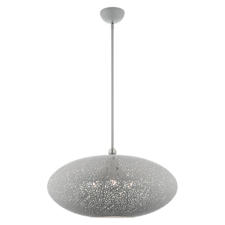 Livex Charlton 49186-80 Pendant Light - Nordic Gray w/ Brushed Nickels