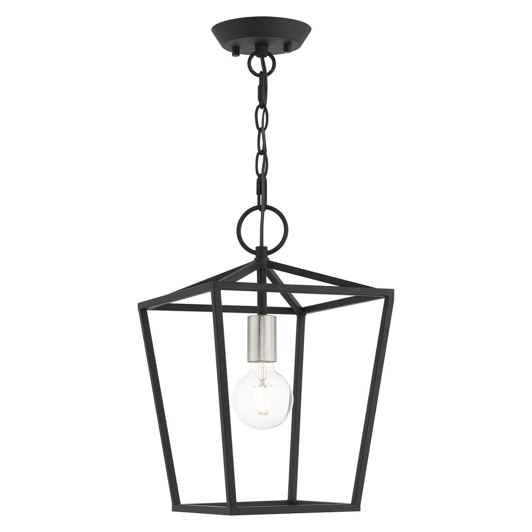 Livex Devone 49432-04 Ceiling Light - Black w/ Brushed Nickels