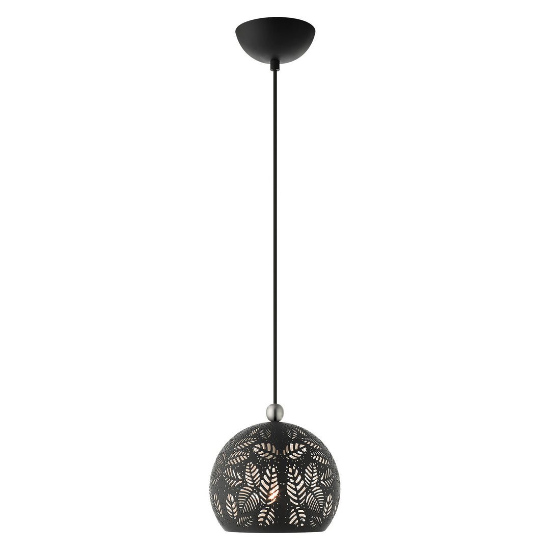 Livex Chantilly 49541-04 Pendant Light - Black w/ Brushed Nickels