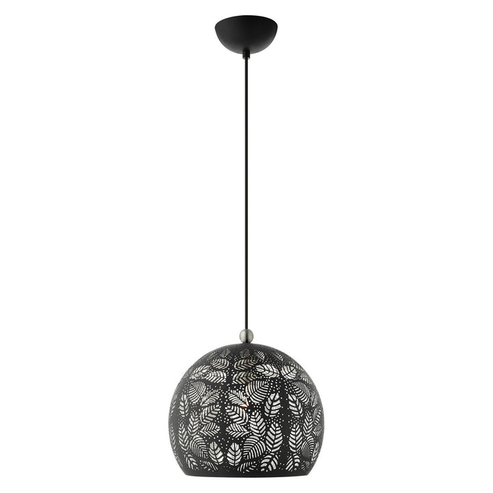 Livex Chantilly 49542-04 Pendant Light - Black w/ Brushed Nickels