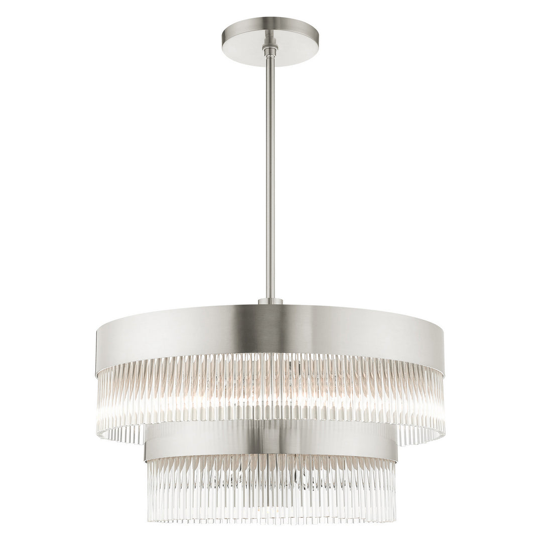 Livex Nowrich 49825-91 Chandelier Light - Brushed Nickel