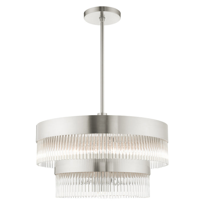 Livex Nowrich 49825-91 Chandelier Light - Brushed Nickel