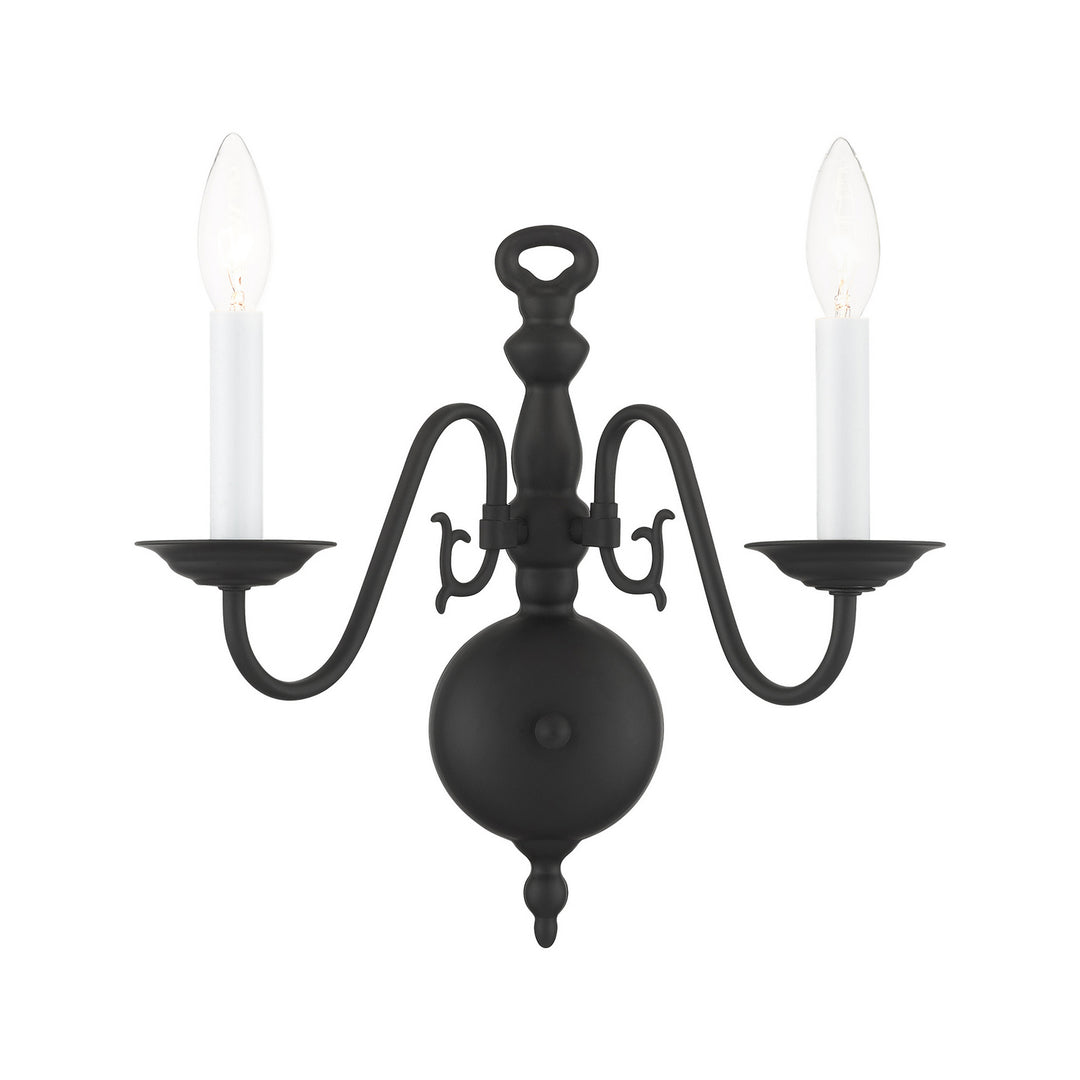 Livex Williamsburg 5002-04 Wall Sconce Light - Black