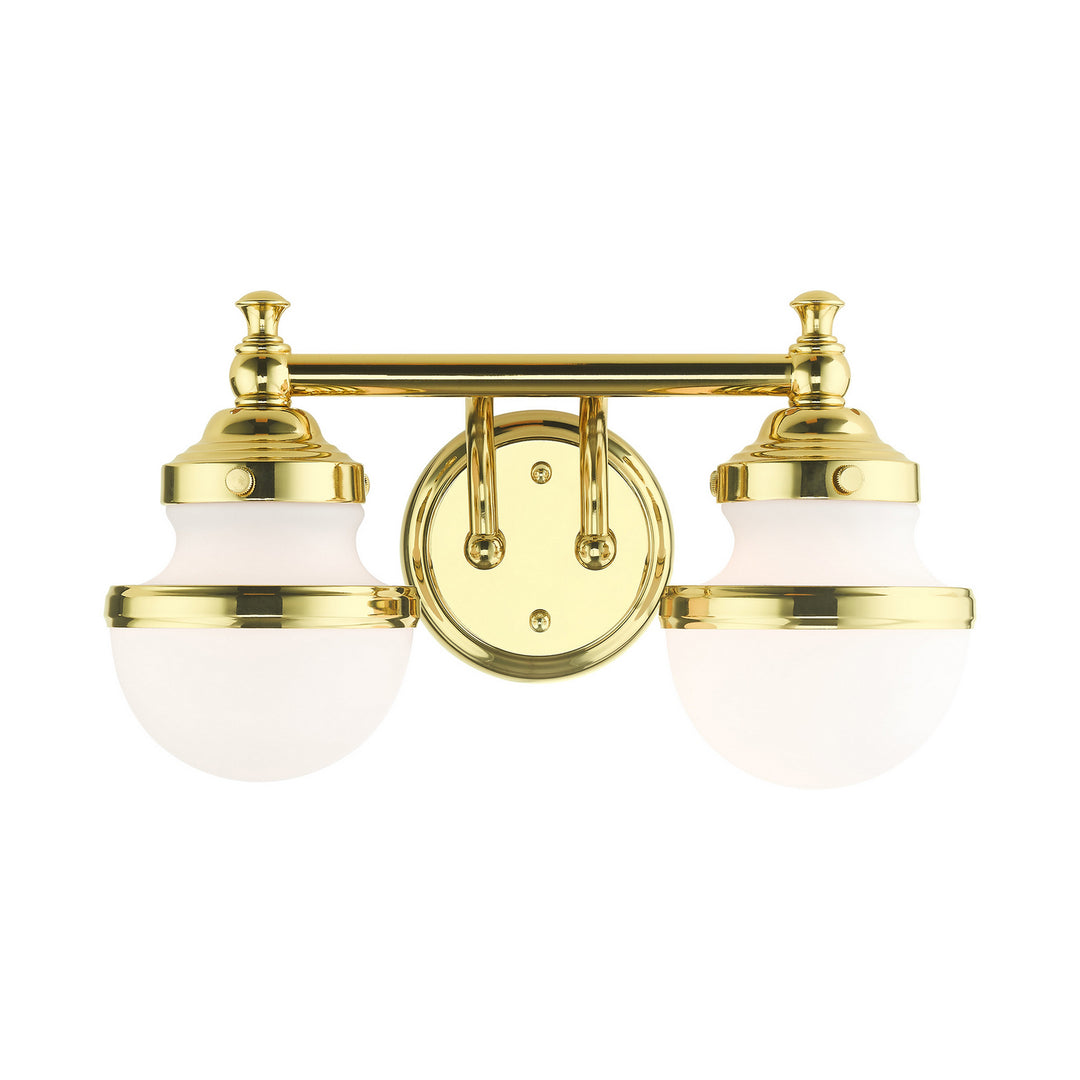 Livex Oldwick 5712-02 Bath Vanity Light 15 in. wide - Polished Brass