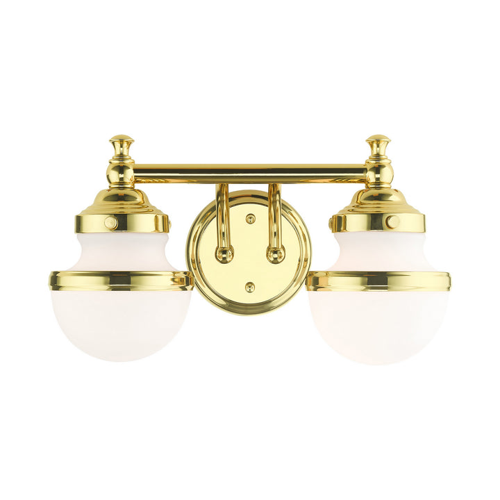 Livex Oldwick 5712-02 Bath Vanity Light 15 in. wide - Polished Brass