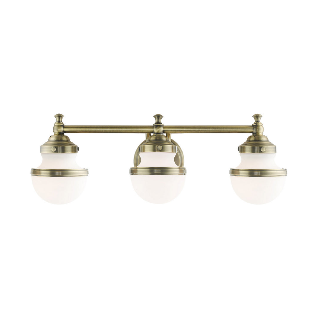 Livex Oldwick 5713-01 Bath Vanity Light 24 in. wide - Antique Brass