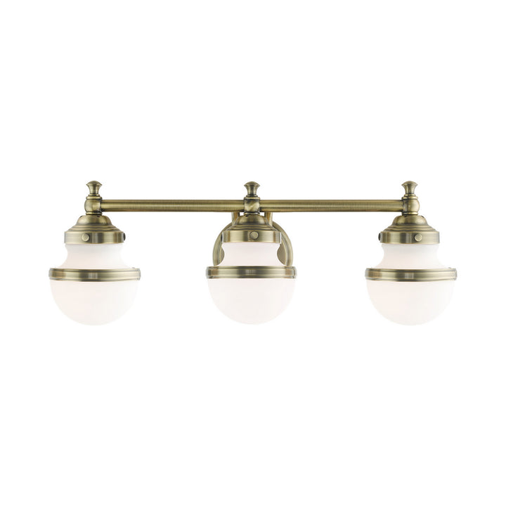 Livex Oldwick 5713-01 Bath Vanity Light 24 in. wide - Antique Brass