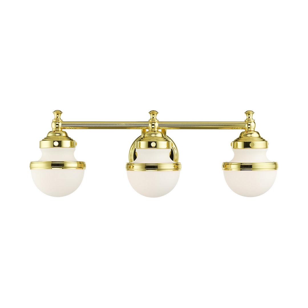Livex Oldwick 5713-02 Bath Vanity Light 24 in. wide - Polished Brass