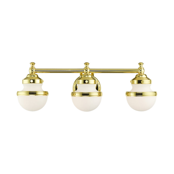 Livex Oldwick 5713-02 Bath Vanity Light 24 in. wide - Polished Brass