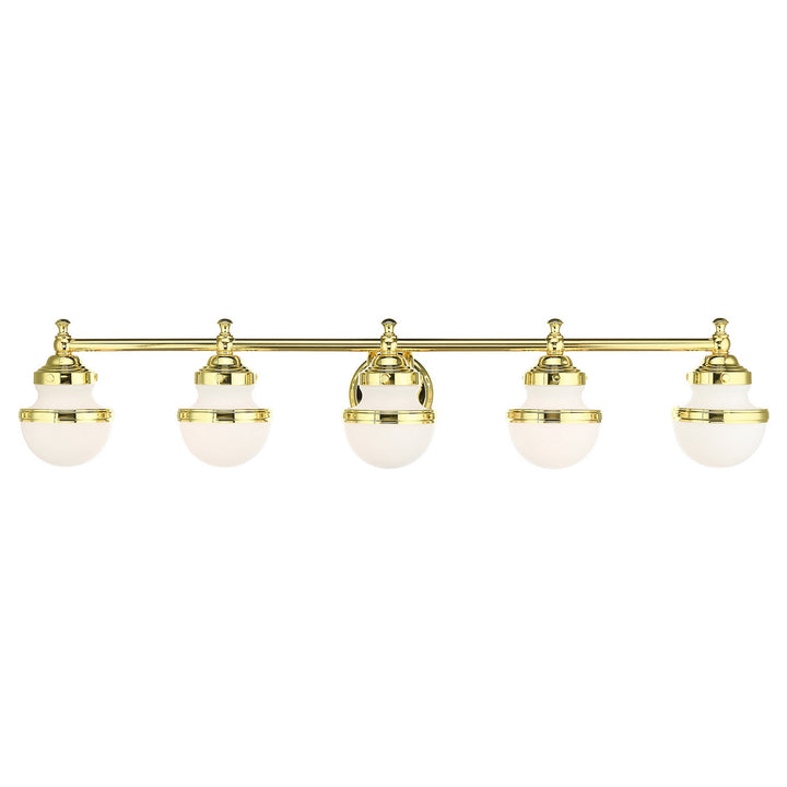 Livex Oldwick 5715-02 Bath Vanity Light 42 in. wide - Polished Brass