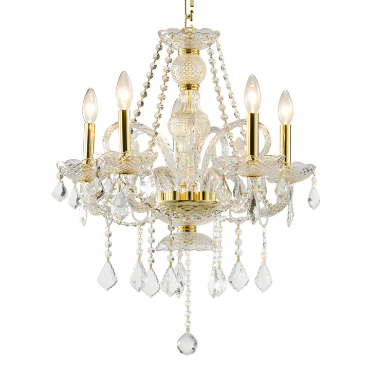 Worldwide Provence W83102G20-CL Chandelier Light - Polished Gold