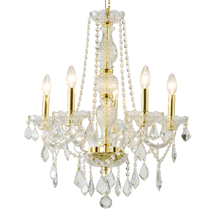 Worldwide Provence W83104G21-CL Chandelier Light - Polished Gold