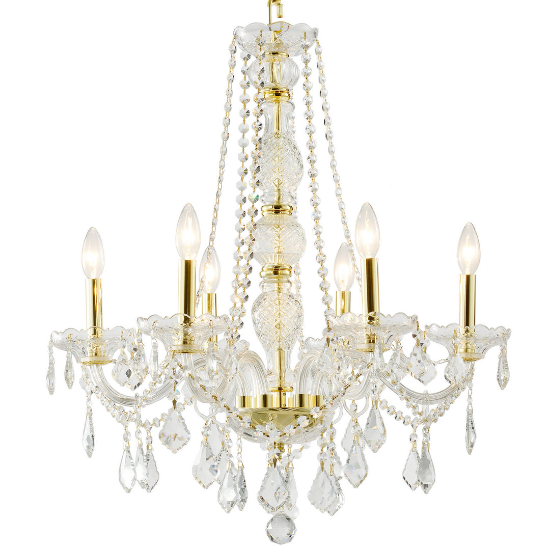 Worldwide Provence W83105G24-CL Chandelier Light - Polished Gold