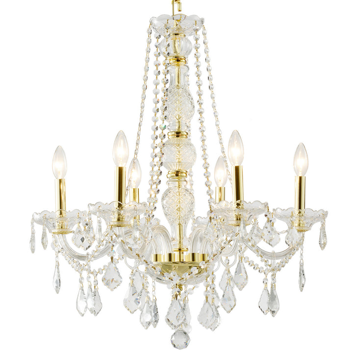 Worldwide Provence W83105G24-CL Chandelier Light - Polished Gold