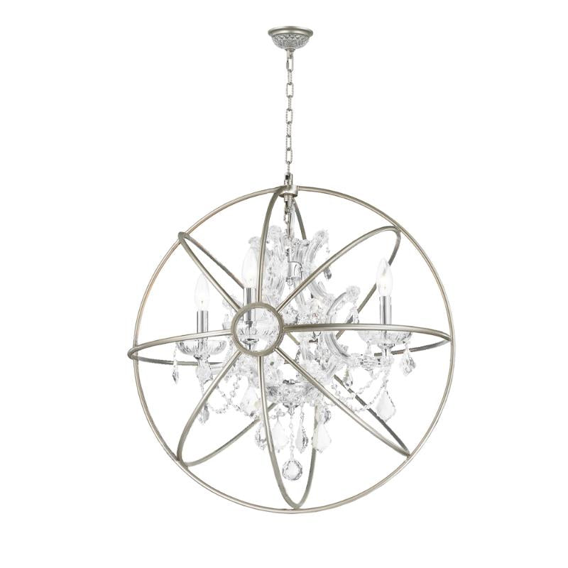 Worldwide Armillary W83190MN24-CL Chandelier Light - Matte Nickel