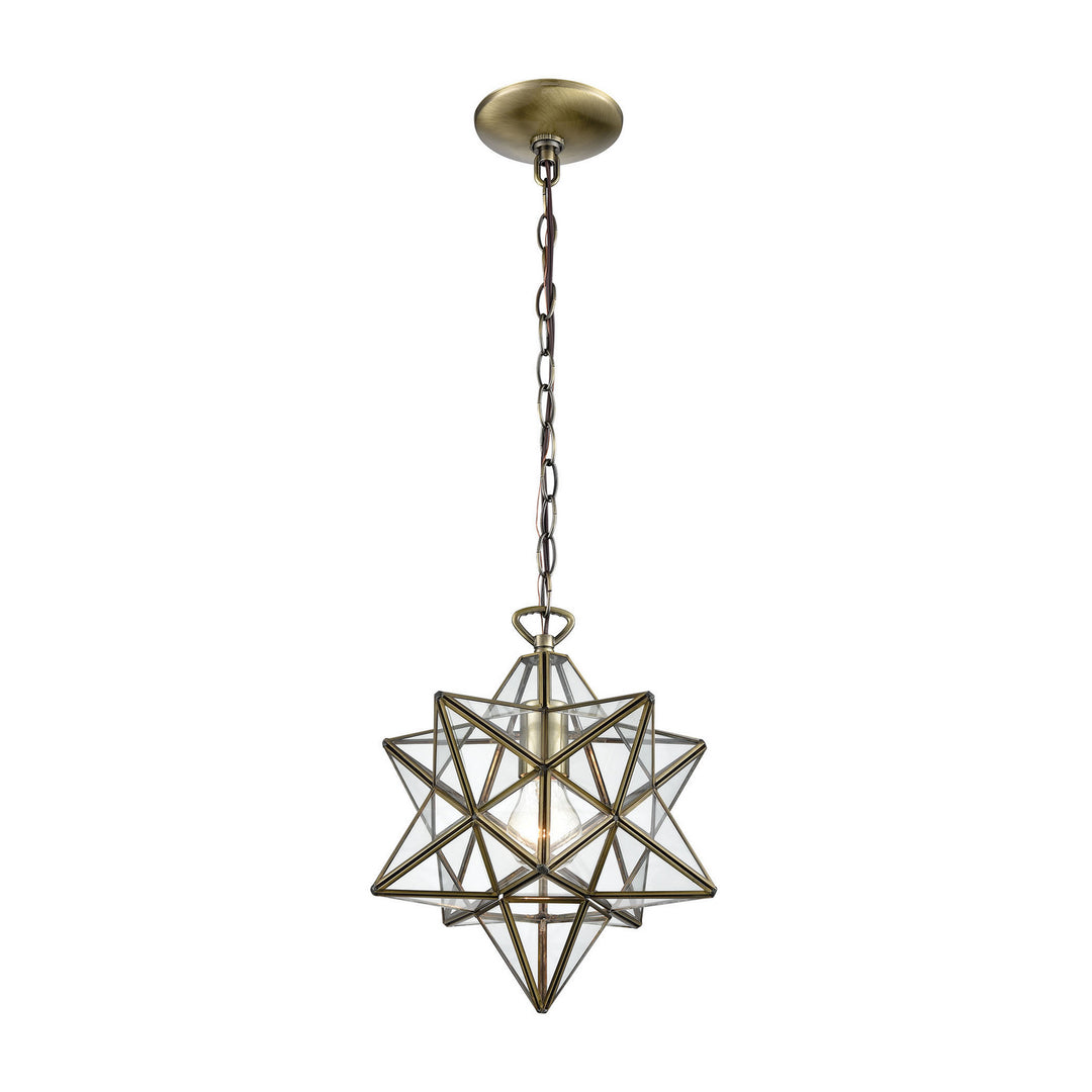 Elk Moravian Star 1145-020 Pendant Light - Antique Brass