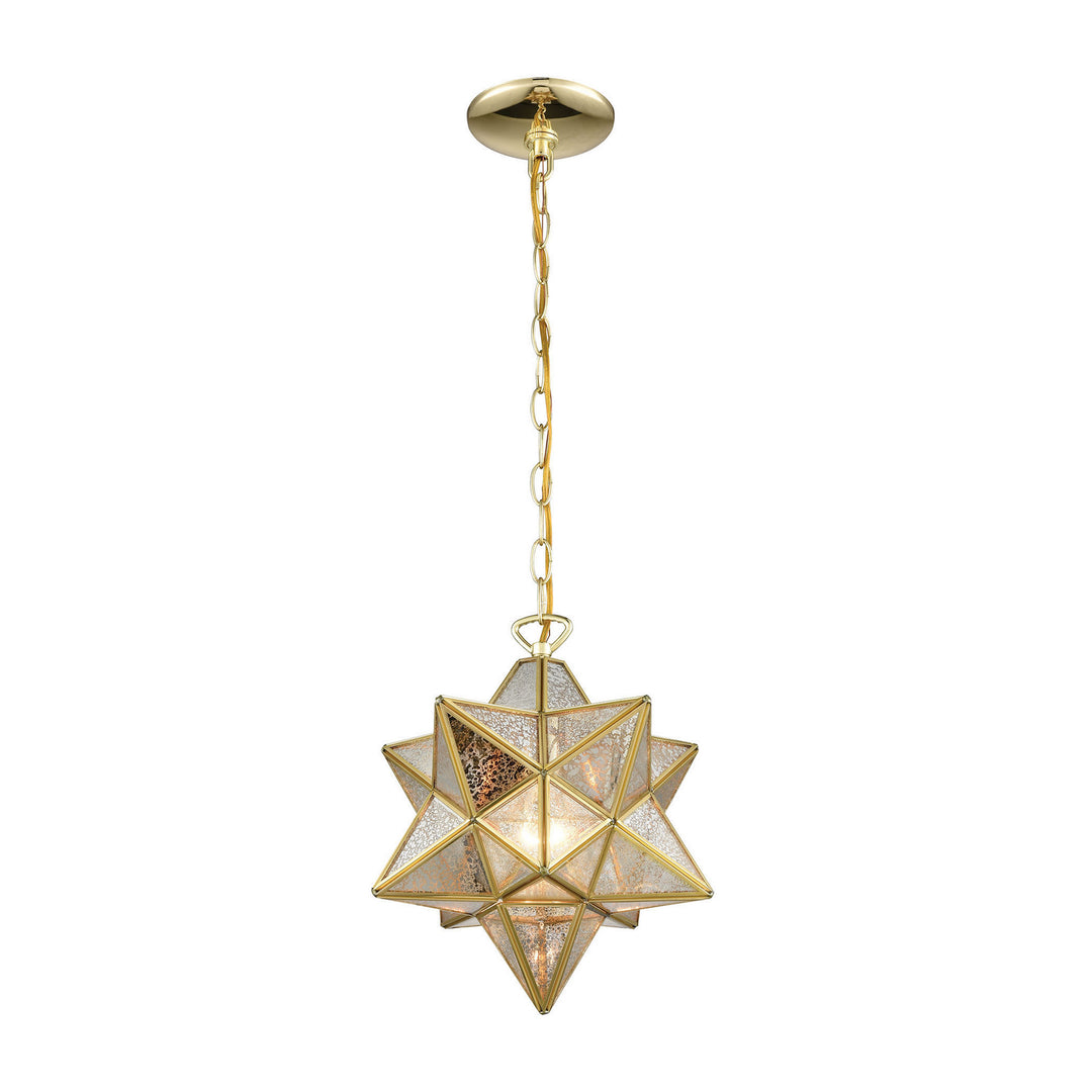 Elk Moravian Star 1145-023 Pendant Light - Antique Brass