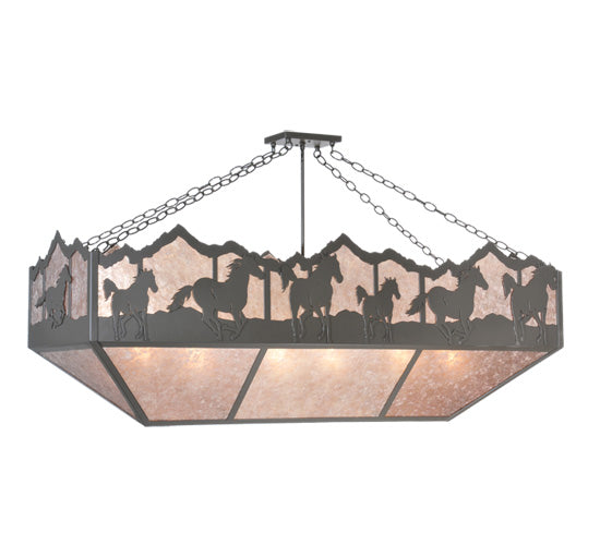 Meyda Tiffany Running Horses 99638 Pendant Light - Timeless Bronze