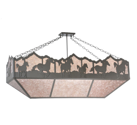 Meyda Tiffany Running Horses 99638 Pendant Light - Timeless Bronze