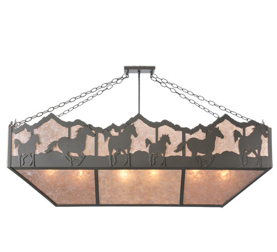 Meyda Tiffany Running Horses 99638 Pendant Light - Timeless Bronze